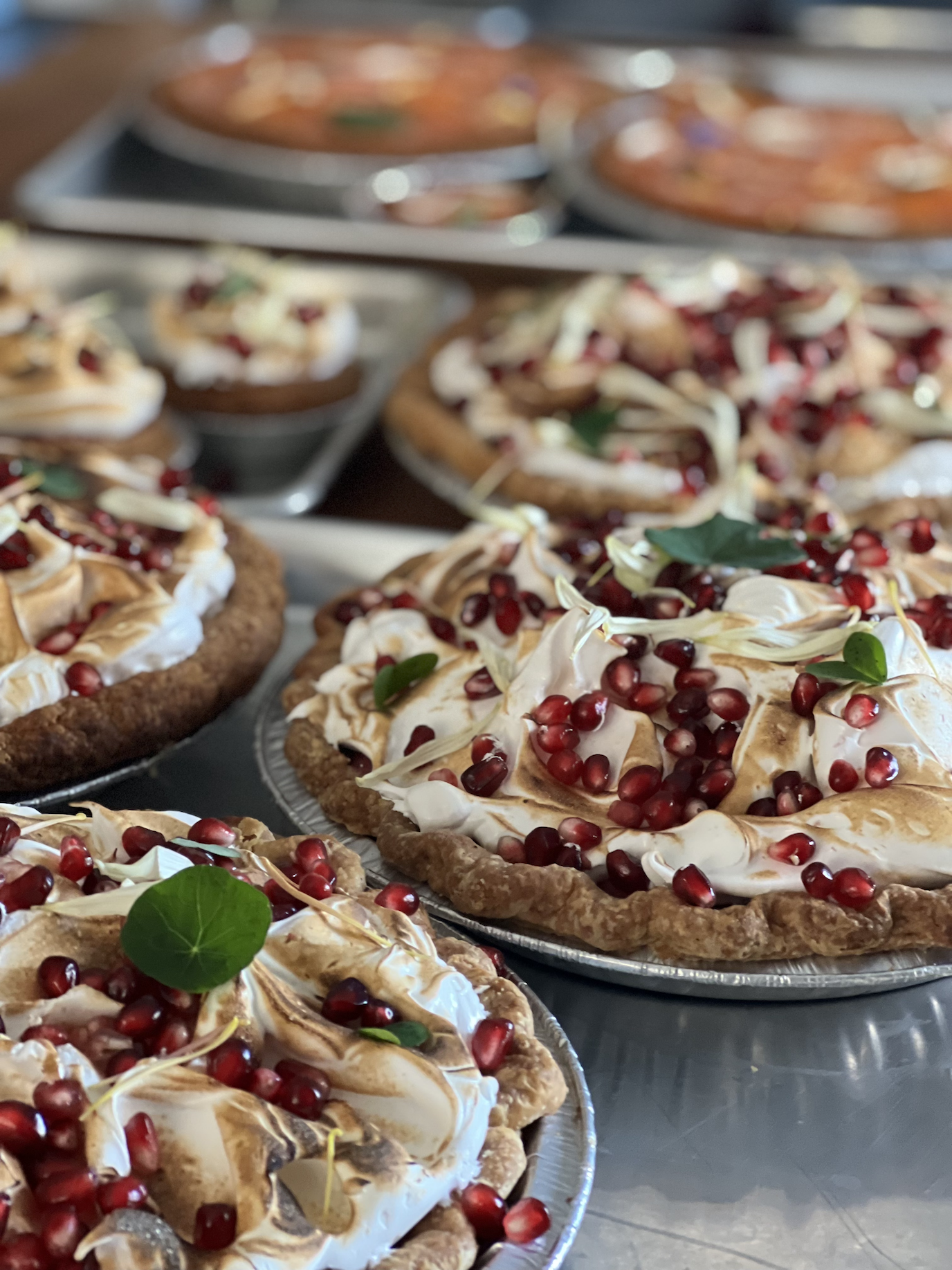 Pomegranate Meringue Pie